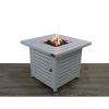 25" H x 30" W Steel Propane/Natural Gas Fire Pit Table ( White )