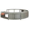 Hot Tub Surround Gray Poly Rattan