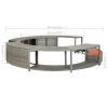 Hot Tub Surround Gray Poly Rattan