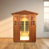 Outdoor Khaya wood four person far infrared sauna room