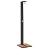 Outdoor Shower Black 19.7"x21.7"x88.2" Poly Rattan and Acacia Wood