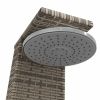 Outdoor Shower Gray 21.7"x23.6"x88.2" Poly Rattan and Acacia Wood