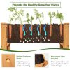 8 Grids Wood Elevated Garden Planter Box Kit with Liner and Shelf