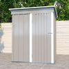 Patio, Lawn & Garden,5*3FT Outdoor Storage Shed ,Tool Shed with Sloping Roof and Lockable Door,Metal Shed for Backyard Garden Patio Lawn, Grey