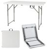 4ft Foldable Lift Patio Plastic Table White