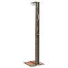 Outdoor Shower Gray 19.7"x21.7"x88.2" Poly Rattan and Acacia Wood