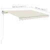 Automatic Retractable Awning 118.1"x98.4" Cream