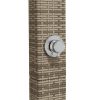 Outdoor Shower Gray 19.7"x21.7"x88.2" Poly Rattan and Acacia Wood