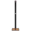 Outdoor Shower Black 19.7"x21.7"x88.2" Poly Rattan and Acacia Wood