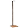 Outdoor Shower Gray 19.7"x21.7"x88.2" Poly Rattan and Acacia Wood