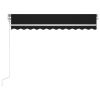 Automatic Retractable Awning 118.1"x98.4" Anthracite