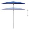 Garden Half Parasol with Pole 70.9"x35.4" Azure Blue