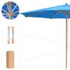 13 Ft Wooden Umbrella Blue