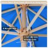 13 Ft Wooden Umbrella Blue