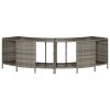 Storage Shelves for Hot Tub 2 pcs Gray Poly Rattan