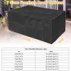 210D Waterproof Outdoor Furniture Cover Windproof Dustproof Patio Furniture Protector Oxford Cloth Garden 83.85x51.96x29.13 inch