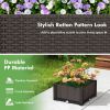 2 Set Elevated Plastic Raised Garden Bed Planter Kit for Flower Vegetable Grow