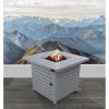 25" H x 30" W Steel Propane/Natural Gas Fire Pit Table ( White )