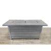 Steel Propane/Natural Gas Outdoor Fire Pit Table with Lid (gray)