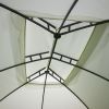 10' x 13' Patio Gazebo Canopy, Double Vented Roof, Steel Frame, Curtain Sidewalls, Outdoor Sun Shade Shelter for Garden, Lawn, Backyard, Deck,, Beige