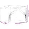 Party Tent with 4 Mesh Sidewalls Green 9.8'x9.8' HDPE