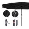 14' DOUBLE SIDED UMBRELLA/Black