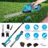 3 In 1 Multifunctional Mini Hedge Trimmer & Grass Shear Electric Cordless Handheld Hedge Trimmer with 90¬∞ Rotatable Head Telescopic Extension Pole Gl