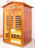 Two person Far infrared Khaya wood outdoor sauna room