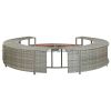 Hot Tub Surround Gray Poly Rattan