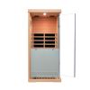 Large glass mini hemlock sauna with left door opening