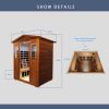 Outdoor Khaya wood four person far infrared sauna room