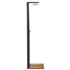 Outdoor Shower Black 19.7"x21.7"x88.2" Poly Rattan and Acacia Wood