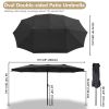 14' DOUBLE SIDED UMBRELLA/Black