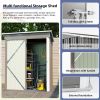 Patio, Lawn & Garden,5*3FT Outdoor Storage Shed ,Tool Shed with Sloping Roof and Lockable Door,Metal Shed for Backyard Garden Patio Lawn, Grey