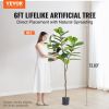 VEVOR Artificial Fiddle Leaf Fig Tree, 6 FT, Secure PE Material & Anti-Tip Tilt Protection Low-Maintenance Faux Plant