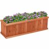 Wooden Decorative Planter Box for Garden Yard and Window