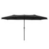 14' DOUBLE SIDED UMBRELLA/Black