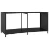 Storage Shelves 2 pcs Black Poly Rattan