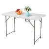 4ft Foldable Lift Patio Plastic Table White