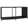 Storage Shelves 2 pcs Black Poly Rattan