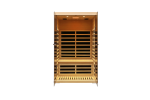 Two person wide space hemlock double doors great glass luxury indoor Far infrared sauna room