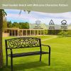 50" Outdoor Welcome Backrest Cast Iron&PVC Bench