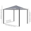 10ft x 10ft Patio Gazebo-Black-AS