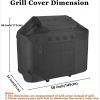 Grill Cover for Outdoor Grill BBQ Grill Cover 58*24*46 inch BBQ Covers Waterproof Heavy Duty Gas Grill Covers for Outside (Black)