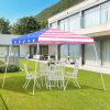 Outsunny Slant Leg Pop Up Canopy Tent with American Flag Roof and Carry Bag, Beach Canopy Instant Sun Shelter, Height Adjustable