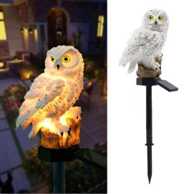 Solar Owl Garden Light Owl Solar Lamp Parrot Lawn Light Solar Lights Outdoor Solar Light Animal Pixie Lawn Lamp Waterproof Decor (Ships From: China, Emitting Color: White)