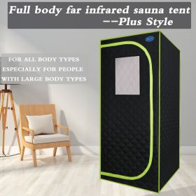 Portable Plus Type Full Size Far Infrared Sauna tent. Spa, Detox ,Therapy and Relaxation at home.Larger Space (Color: as Pic)