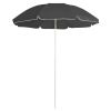 Garden Parasol with Steel Pole Anthracite 70.9"