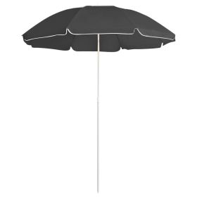 Garden Parasol with Steel Pole Anthracite 70.9" (Color: Anthracite)