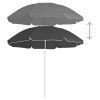 Garden Parasol with Steel Pole Anthracite 70.9"